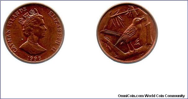 1996 1 cent - Great Caiman thrush