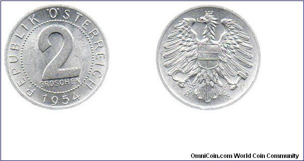 1954 2 groschen