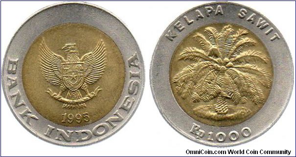 1995 1000 Rupiah - Palm