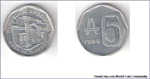 Argentina 

1989 

5 Australes