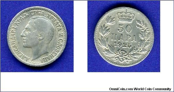 50 para.
King Alexander I (1921-1934).


Cu-Ni.