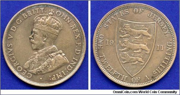 1/12 shilling.
George V (1910-1936).


Br.