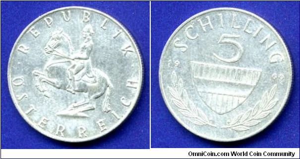 5 shillings.
Austrian republic.


Ag640f. 5,2gr.
