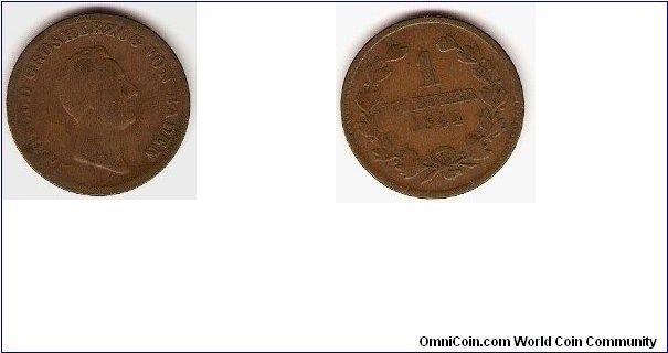 Grand Duchy of Baden
1 kreuzer
grand duke Leopold