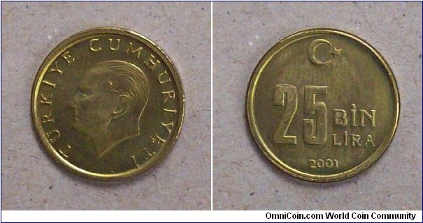 25 Bin (25.000) Lira Brass