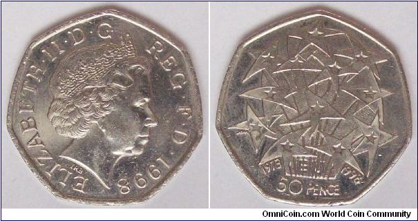50 Pence Britain in the Common Market