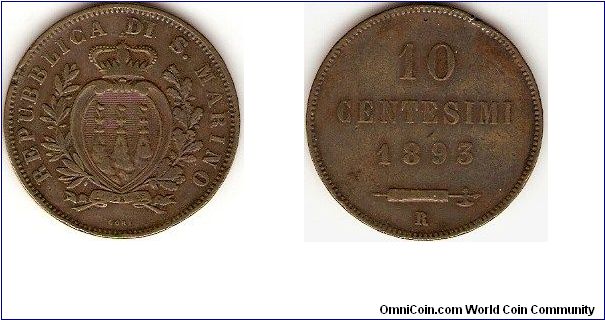 10 centesimi
bronze