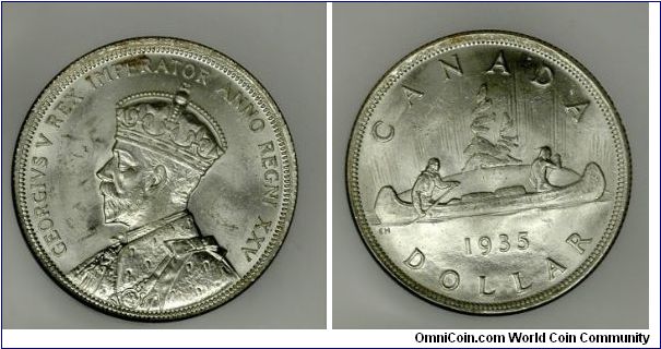 Canada Dollar 1935 NGC MS 63