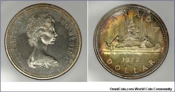 1972 Canada Dollar NGC MS 66