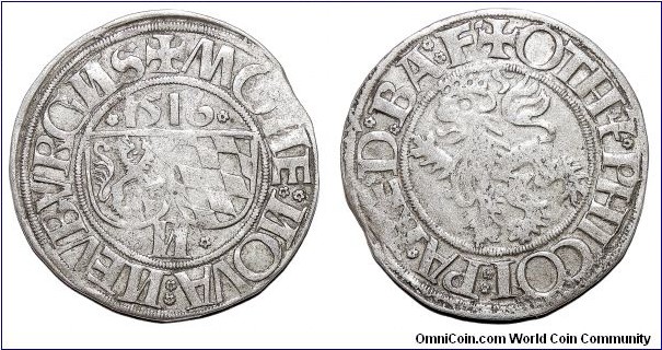 PFALZ-NEUBURG (DUCHY)~AR Batzen 1516.