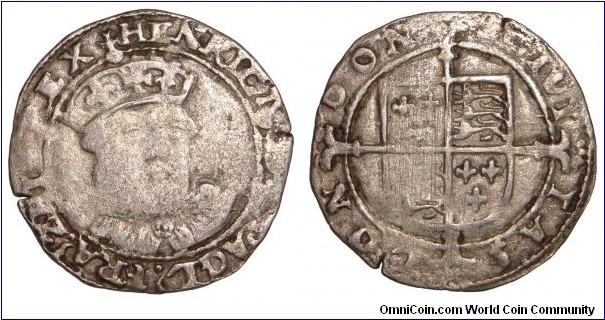 ENGLAND~AR Groat 1547-1551. Under King: Henry VIII.