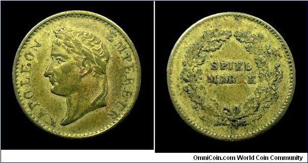 Napoleon gaming token (German States) - Brass mm. 20