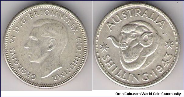 1 shilling, Merino Ram