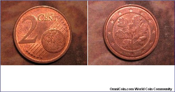 2002 D (Munich Mint) $0.02 Euro