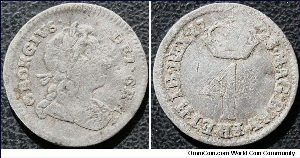 George Ist Groat (4 pence) Maundy style, crown over the 4.