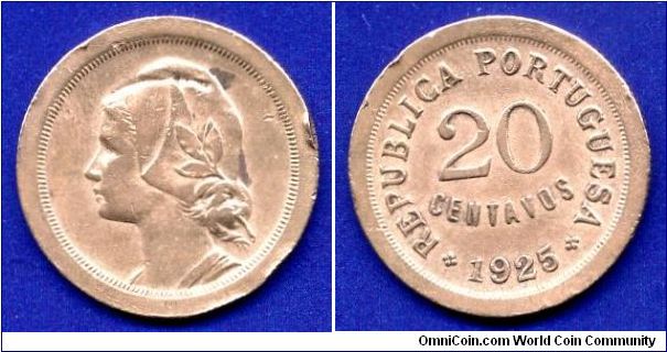 20 centavos.
Republica Portuguesa.


Cu.