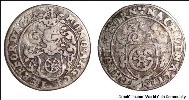 ERFURT(MUNICIPAL)~1/24 Thaler 1622.