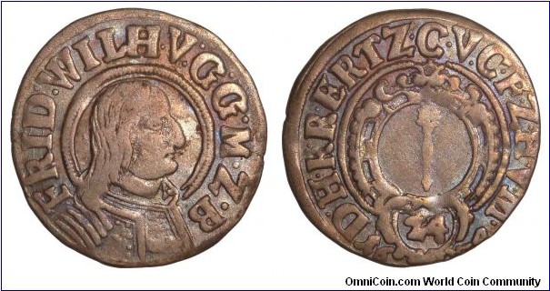 BRANDENBURG (REGIONAL)~1/24 Thaler 1654.