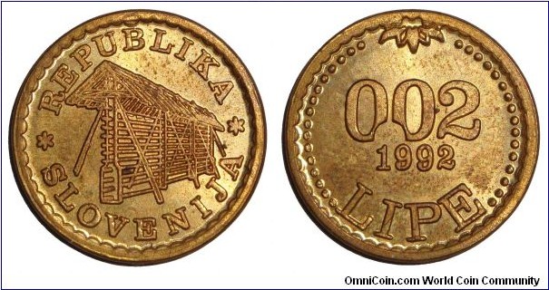 SLOVENIA~0.02 Lipe 1992.