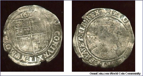 James I
6d
Shield
Kings head with value VI