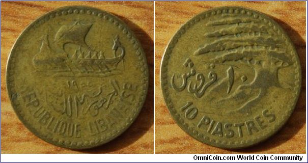 10 Piastres, Phoenician Ship