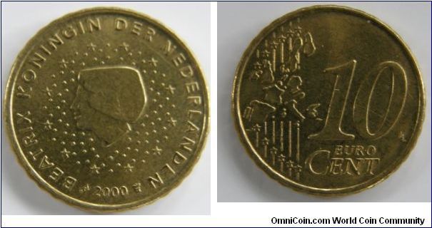 Netherlands, 10 Euro cents. Thanks to Margie and Ross