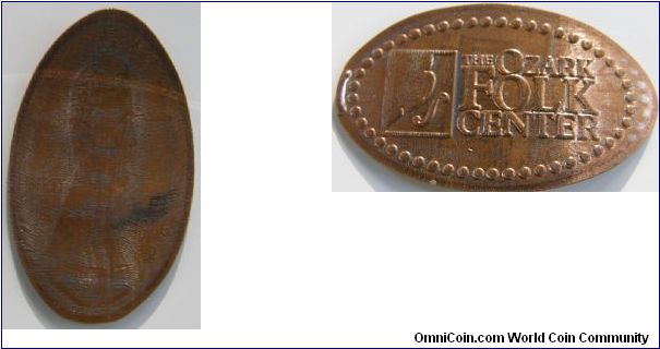 1986D Penny made into The Ozark Folk Center.