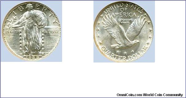 1929 (Type 3) Standing Liberty Quarter