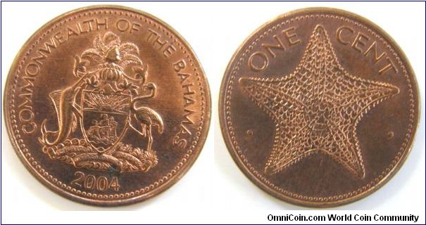 Found this one in a roll of Pennies in Texas. 2004 Bahamas One Penny