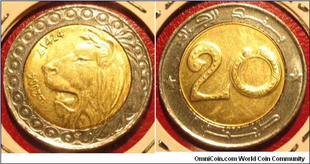 20 Dinars, Lion, Bimetal