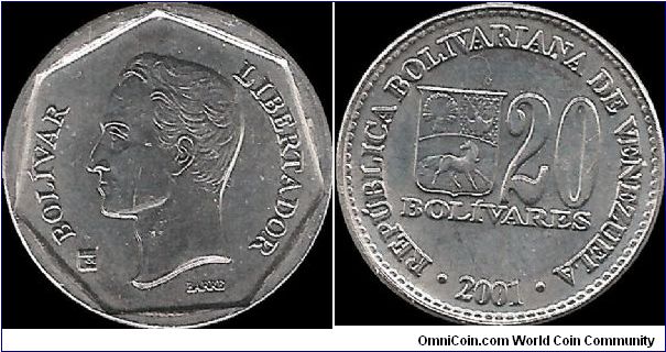 20 Bolivars 2001