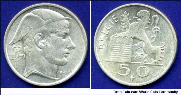 50 Francs.
*BELGIE*.
Leopold III (1934-1951).


Ag835f. 12,5gr.