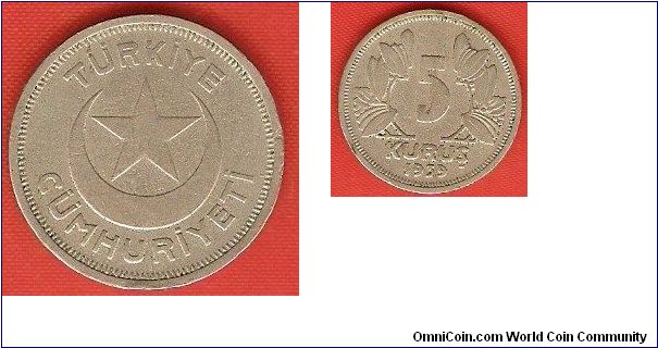 5 kurus
copper-nickel