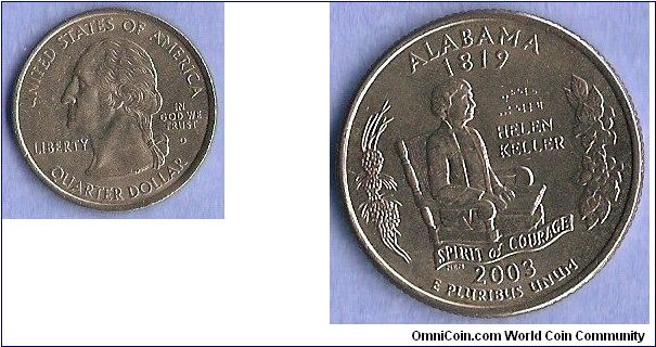 Denominacion: 1/4 Dollar.