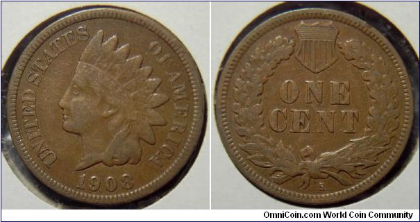 1908S Indian Head Cent