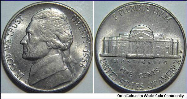 1938S Jefferson Nickel