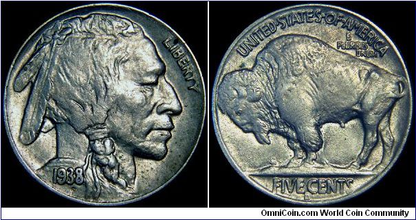 1938D Indian Head Nickel (Buffalo)
