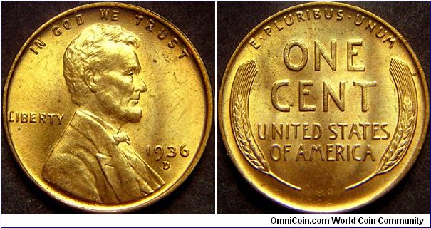 1936D Lincoln Cent