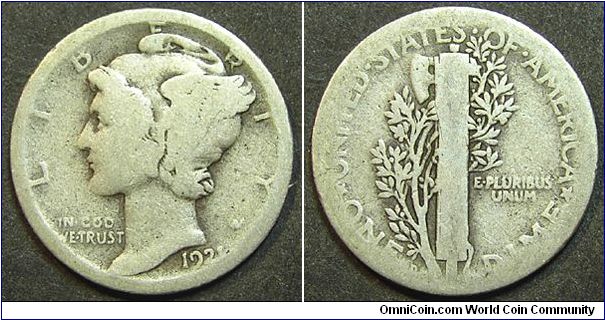 1921D Mercury Dime