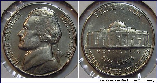 1961 Jefferson Nickel