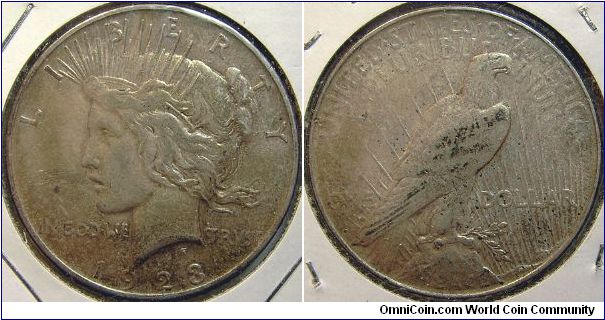 1923D Peace Dollar,