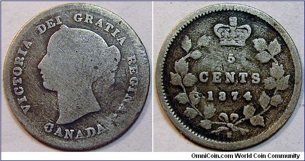 1874 5 Cents