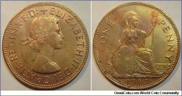 1967 Elizabeth II, One Penny