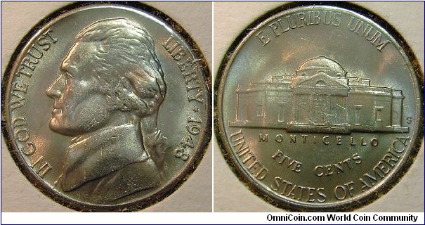 1948S Jefferson Nickel