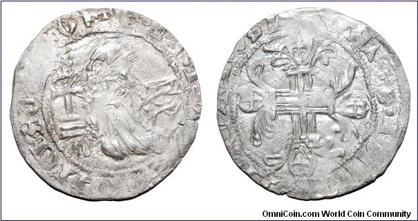 RHODES~AR Gigliato 1396-1421 AD. Under Grand Master: Philabert of Naillac~ Knights of St. John. *VERY SCARCE*