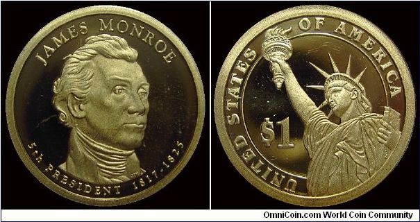 2008S $1 Proof, James Monroe, 5th President (1817-1825)