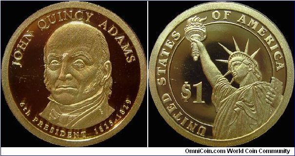 2008S $1 Proof, John Quincy Adams, 6th President (1825-1829)