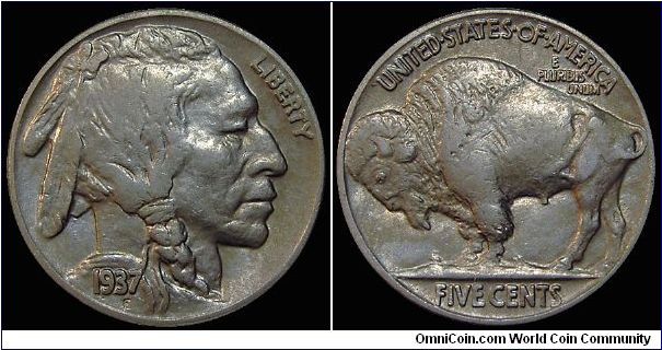 1937 Indian Head Nickel (Buffalo)