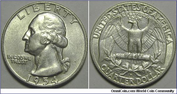 1954D Washington Quarter