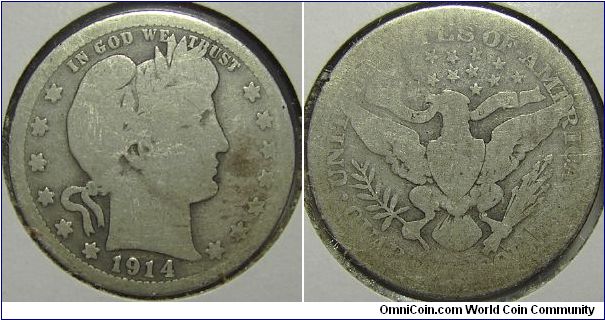 1914 Barber Quarter